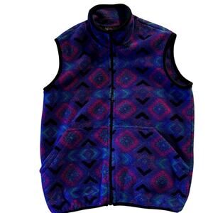 Vintage REI Y2K Color block Print Vest With Elastic waist womens M